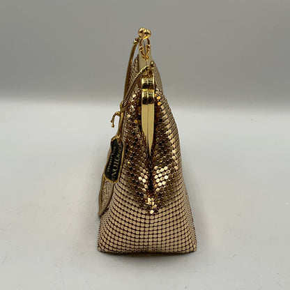 Oroton Gold Metal Mesh Evening Bag