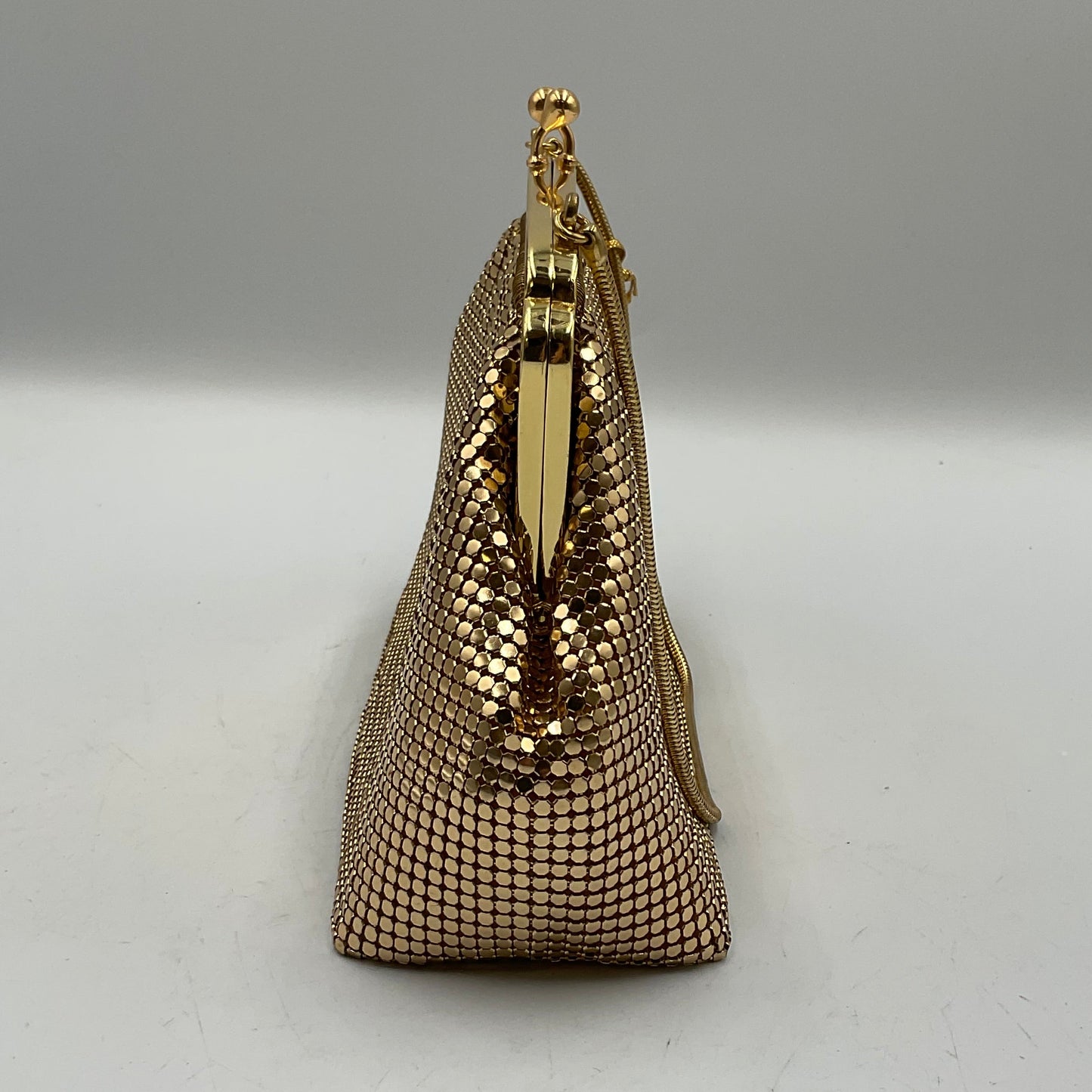 Oroton Gold Metal Mesh Evening Bag
