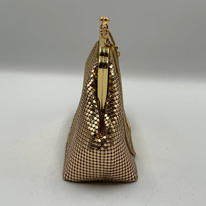 Oroton Gold Metal Mesh Evening Bag