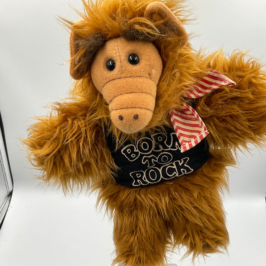 Vintage 1988 Alf “Born To Rock “Plush Hand Puppet