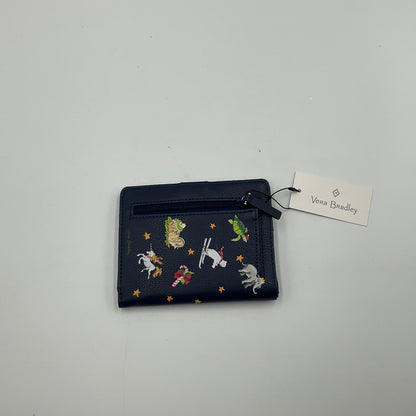 New with Tag Vera Bradley Passport Wallet Blue with Animals and Candy Canes