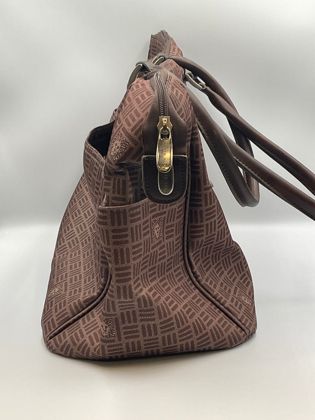 Anne Klein Iconic Lion Logo Print Tote Shoulder Travel Bag