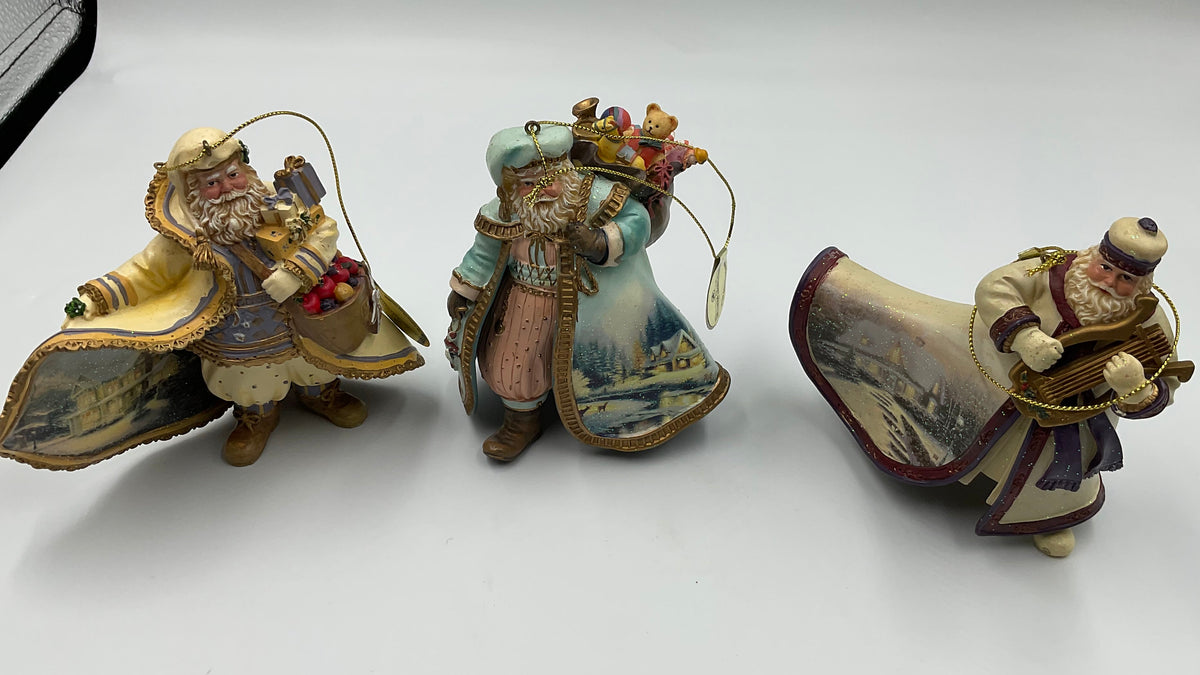 Thomas Kinkade “Old World Santas” Heirloom Christmas Ornaments