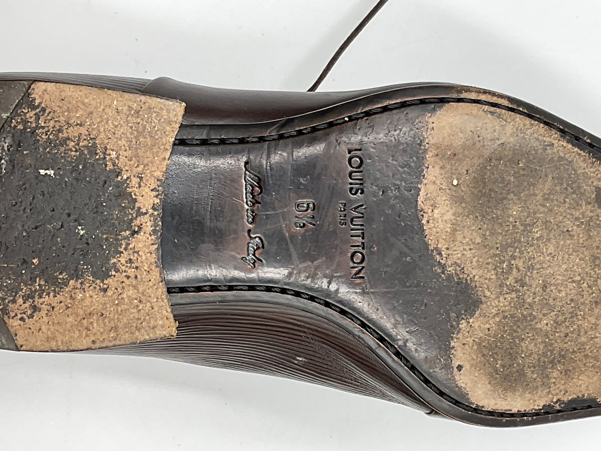 Louis Vuitton Men's Epi Leather Lace Up Dress Shoes Size 7.5 US 6.5 UK