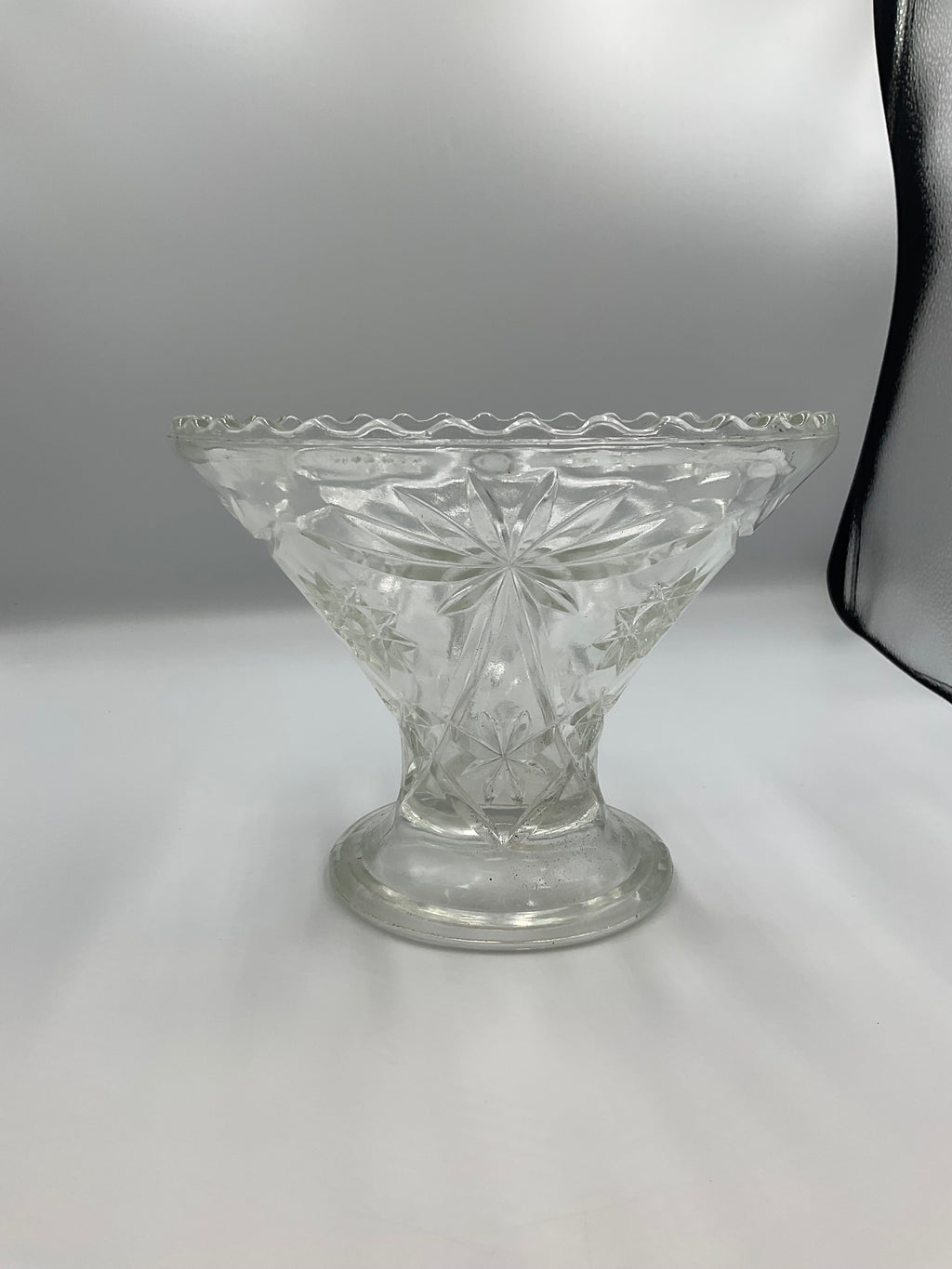 Anchor Hocking Whitman Pattern 9-Inch Pedestal Glass Bowl