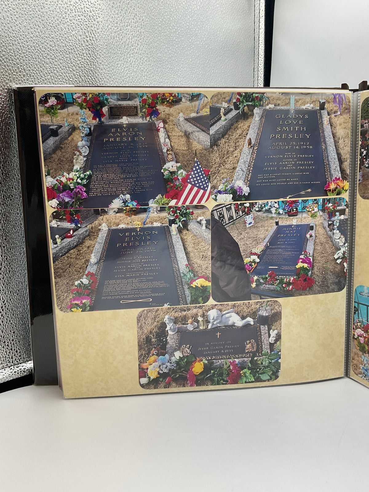 completed, vintage Graceland & Memphis vacation photo scrapbook