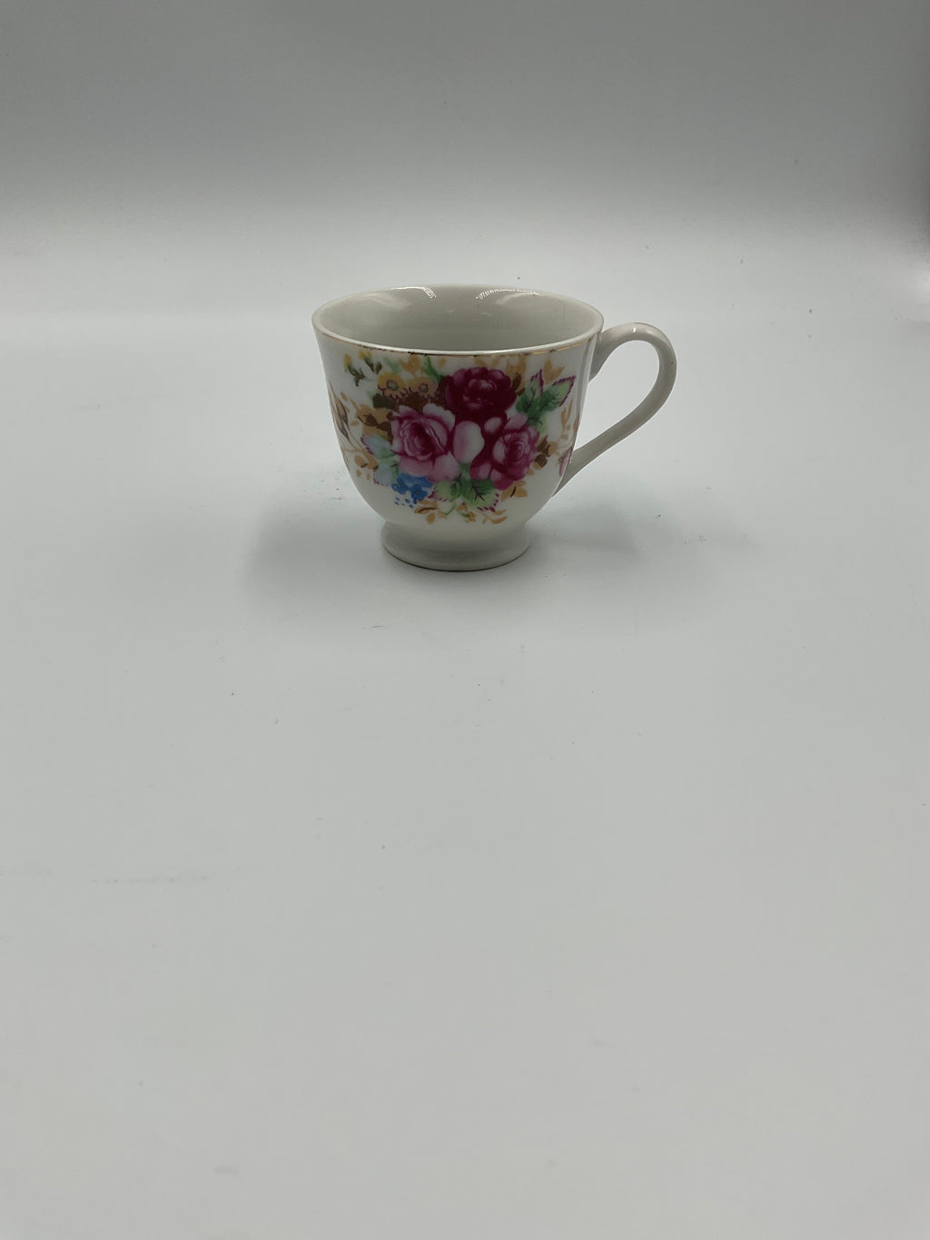 Vintage Japan Floral Rose Porcelain Tea Cups and Saucers 12 Pc Set