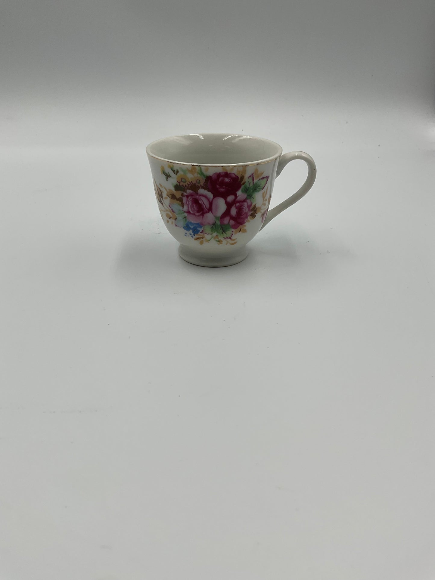Vintage Japan Floral Rose Porcelain Tea Cups and Saucers 12 Pc Set