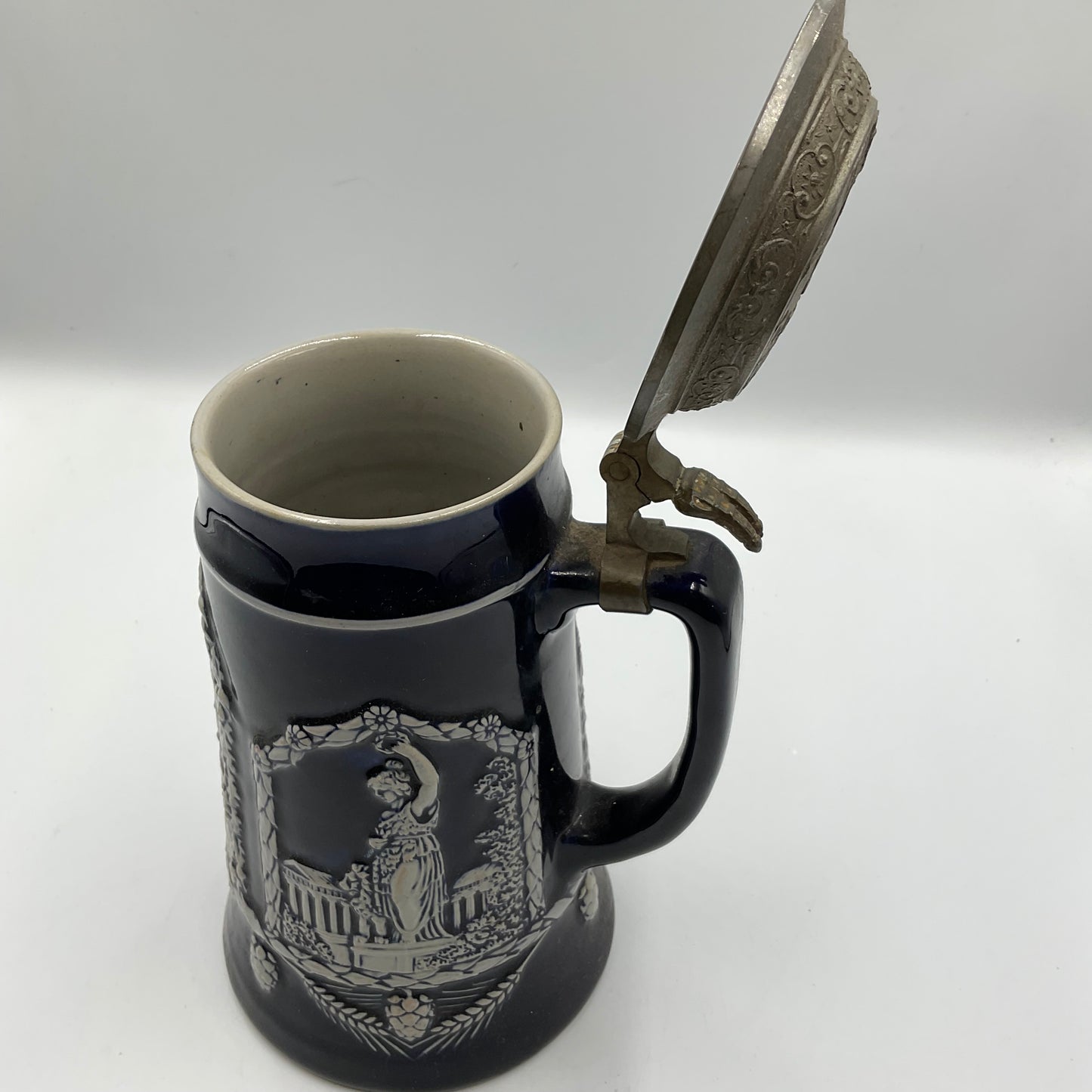 German Beer Stein Cobalt Blue