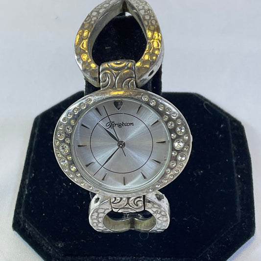 Brighton Utopia Silvertone Jeweled Stone Accents Bracelet Style Women's Watch