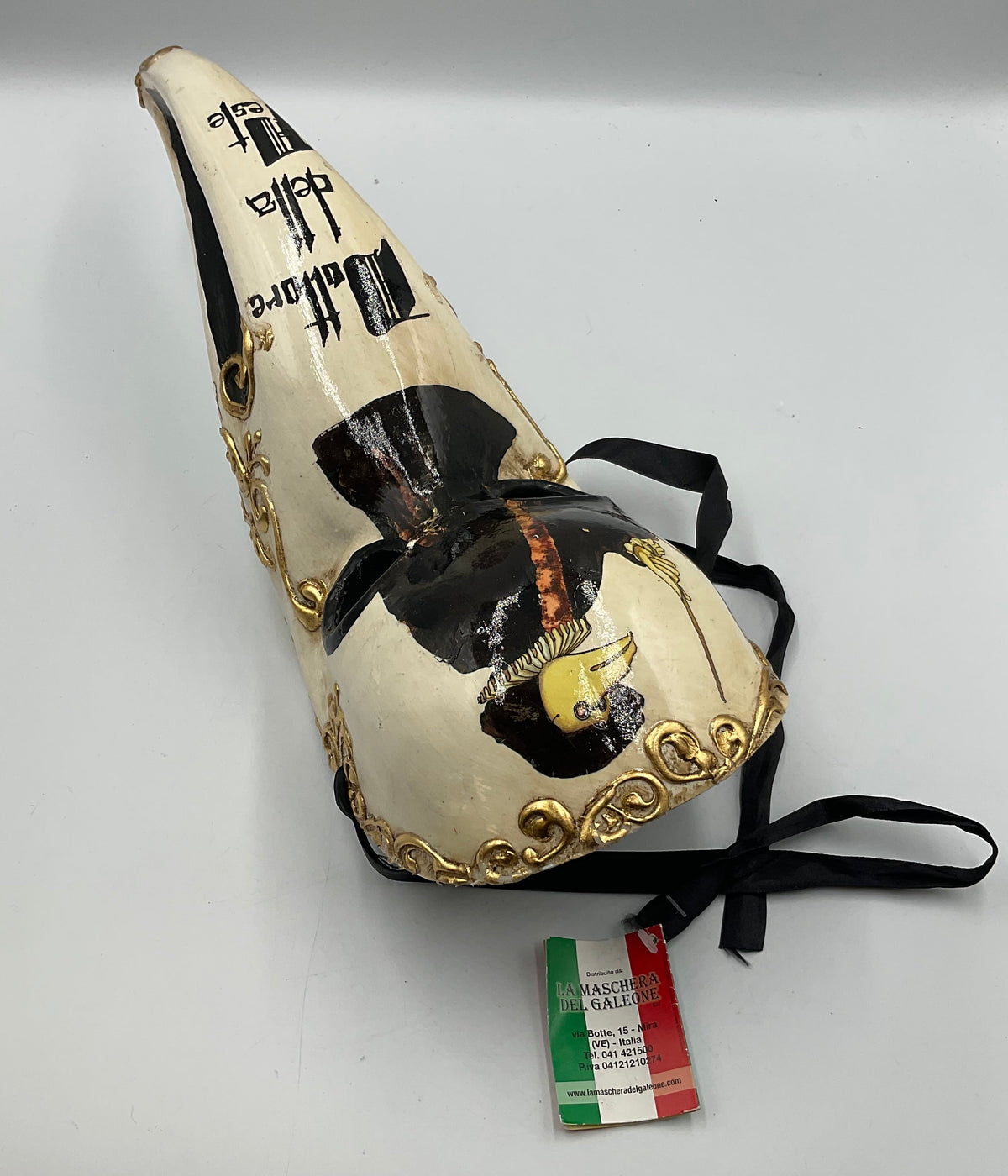 Hand Painted Venetian Plague Doctor Mask