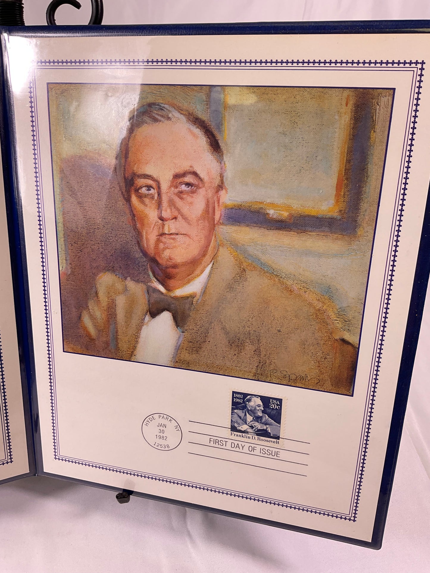 Franklin Delano Roosevelt Commemorative Hardcover Stamp Book from the Postal Commemorative Society