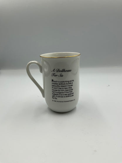 Norman Rockwell Museum Vintage 1982 8 Ceramic Mugs
