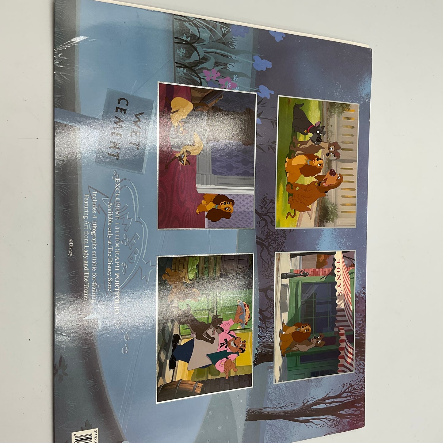 Disney’s Lady And The Tramp Lithograph Set 4 Individual Prints