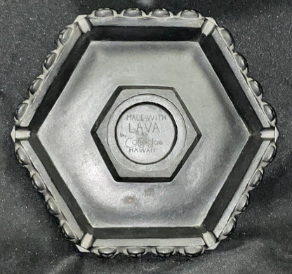 Coco Joe Vintage Lava Rock Petroglyph Lighter Holder and Ashtray