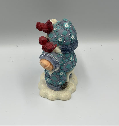 Enesco Mary's Moo Moos I Can't Moooove Cow Cardinal Figurine 1998 #372773