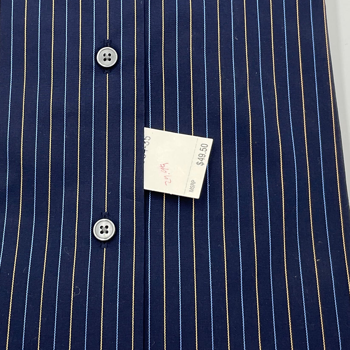 Calvin Klein Men's Dress Shirt Blue Striped L 16.5 34/35 New with Tags