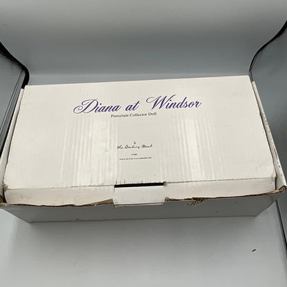 Danbury Mint Diana Princess Of Wales Porcelain Doll With Red Sleeveles Dress
