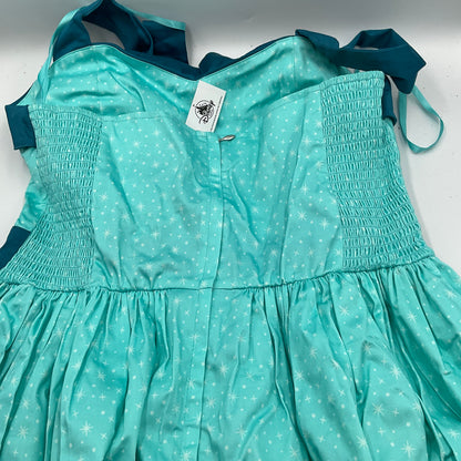Disney’ Parks Dress Aqua Blue Magic KIndom’s Women’s Dress size Large
