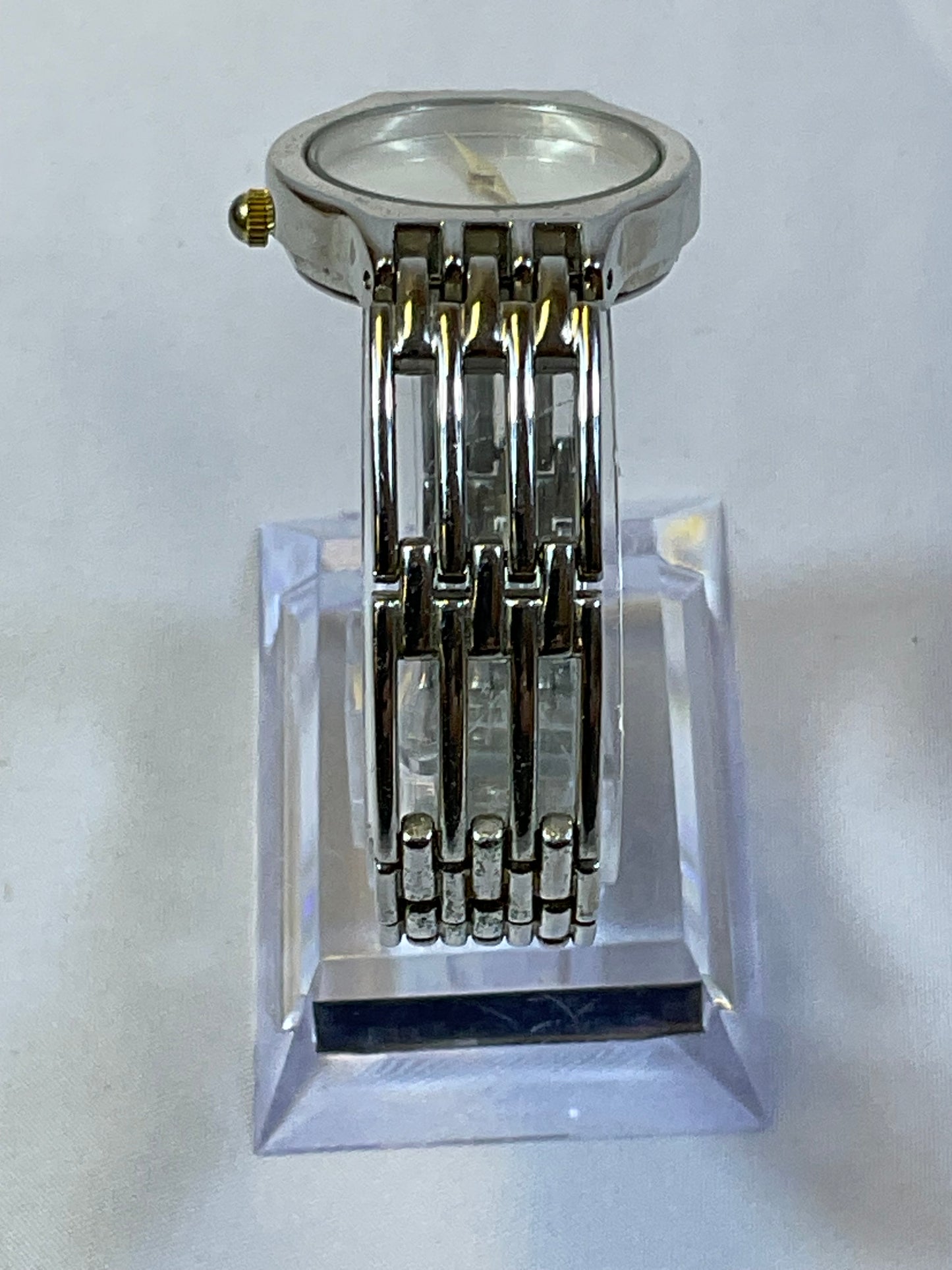 Movado 7777 Silvertone Women's Watch Goldtone Accents Pre-Owned