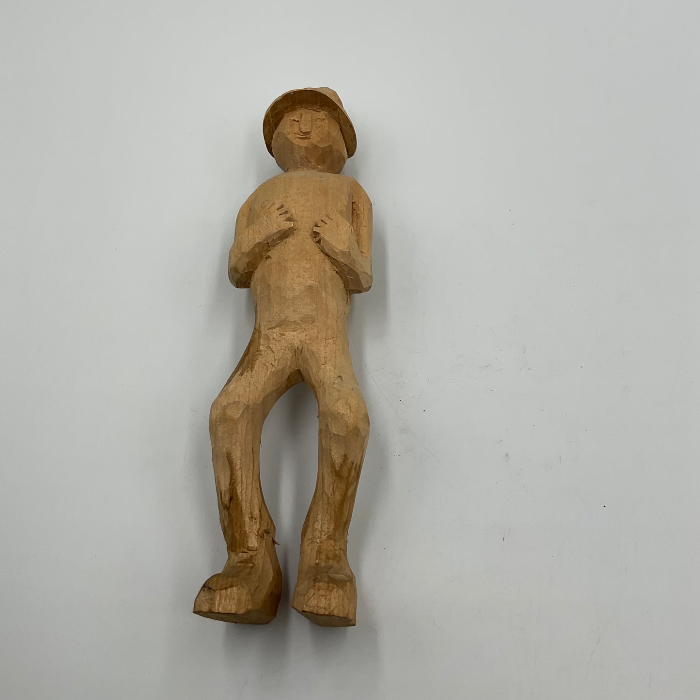Ready JB Hand Carved Sculpture of Man with Hat