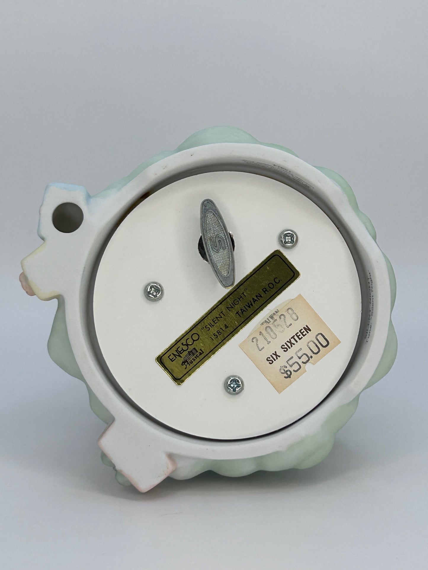 Precious Moments Porcelain Music Box Vintage 1985 Silent Night Hand Painted Figurine Orig Box