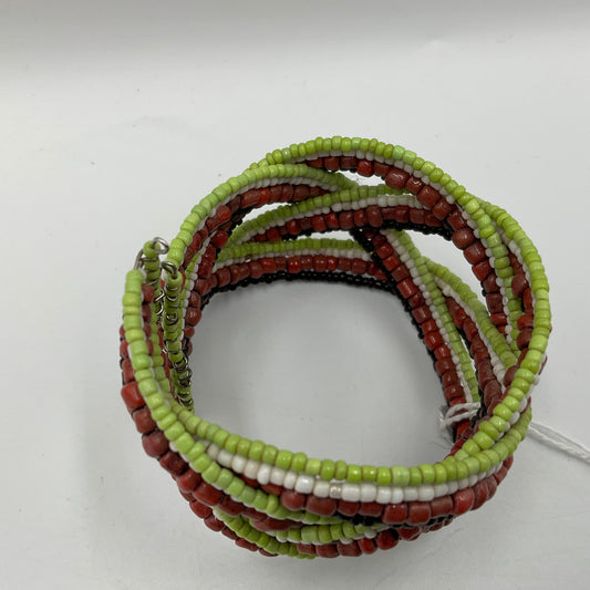 Colorful Cuff bracelet Twisted Wire Design Black,Green,White,and Red