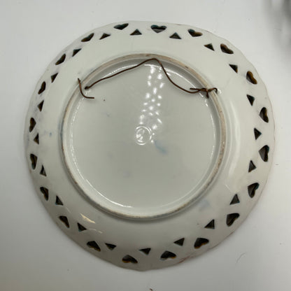 Vintage Porcelain Plate Couples Scene Set Of 3