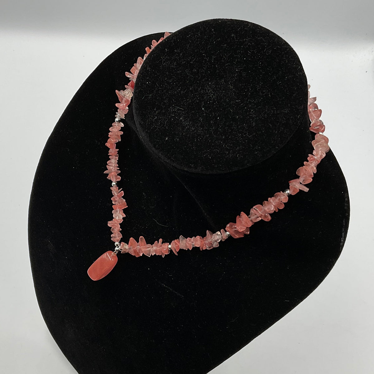 Pink Glass Stone Designed Necklace