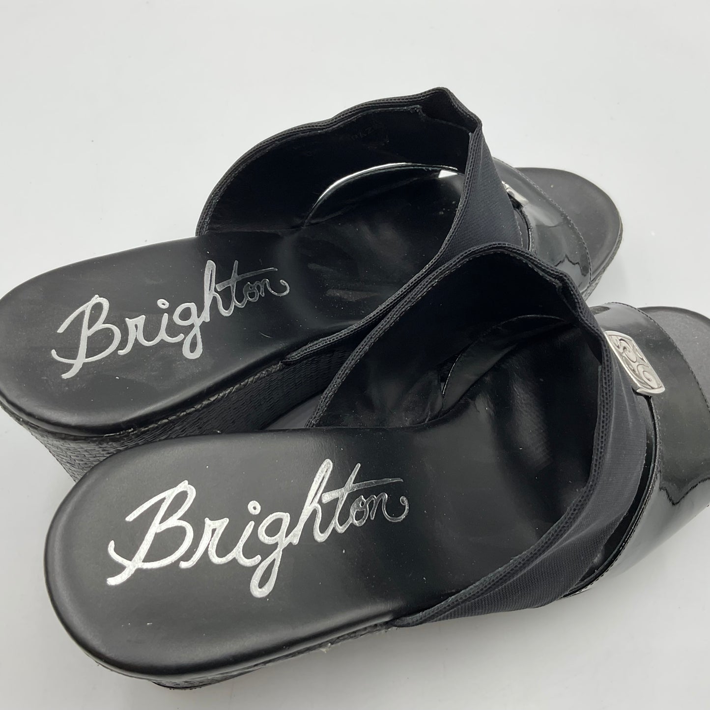 Brighton Black Wedges Women’s Shoes Size 8