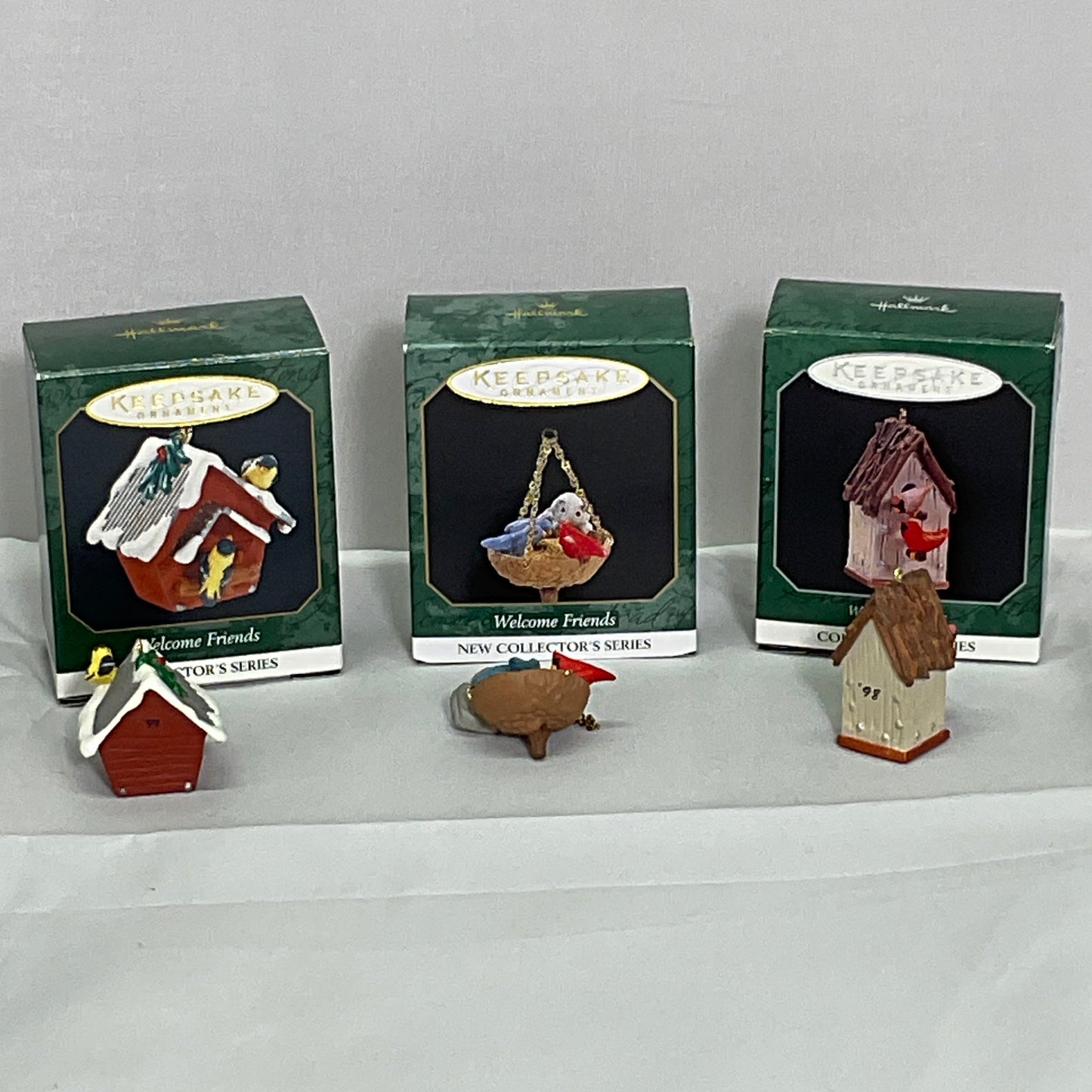 Keepsake Hallmark Ornament "Welcome Friends" Series Complete w/Boxes