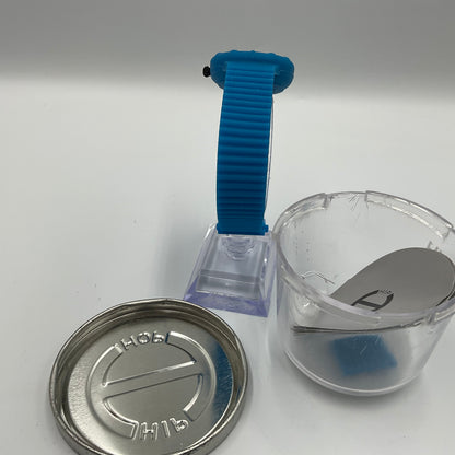 Hip Hop White Face Blue Band Watch