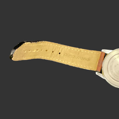 Timex Easy Reader Indiglo Quartz Watch White Dial Tan Leather Strap