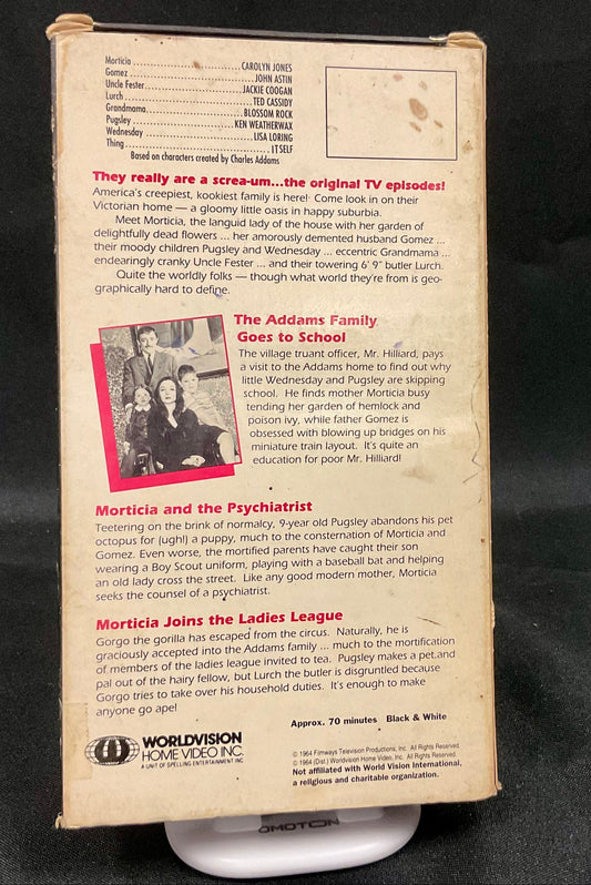 Addams Family Vintage 1964 VHS Video Tape Black and White Movie Film Pre-Owned