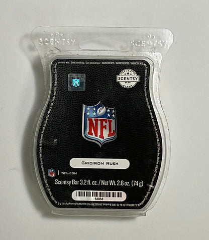 NFL Football Scentsy Gridiron Rush Bar Citrus Crisp Apple Scent 3.2 Ounces Retired