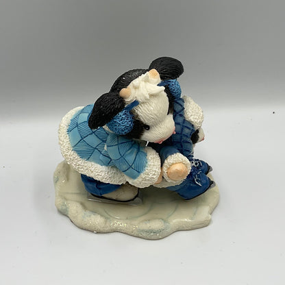 Enesco Mary's Moo Moos Everyone Needs a Hoof To Hold Onto 101077 Ice Skating