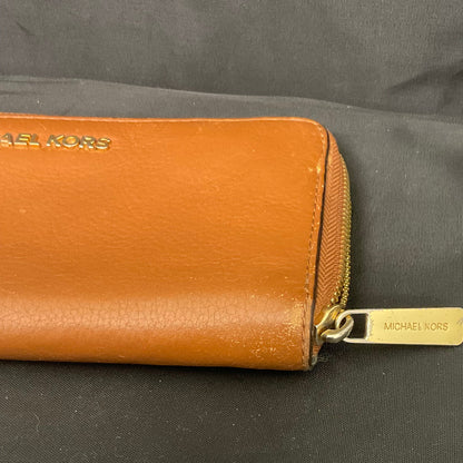 Michael Kors Brown Leather Whipped Hamilton Tote Bag and Wallet