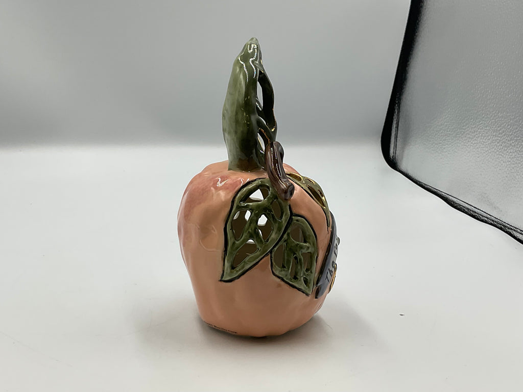 Heather Goldminc Clayworks The Passionate Peach Ceramic Candle Holder 2001