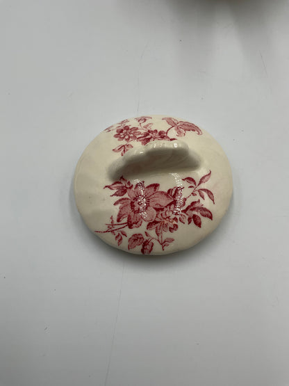Royal Staffordshire Charlotte Pink Flower Sugar Bowl Made in England