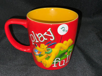 Disney Pluto Character Happy Play Ful! Collectible Coffee Tea Mug