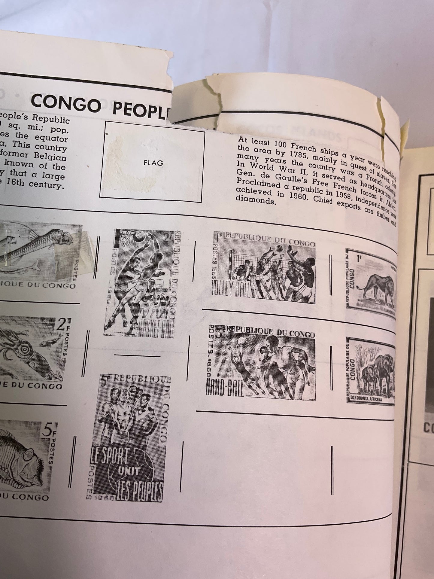 Traveler Stamp Album for International Postage Stamp Collectors Partially Full Incomplete