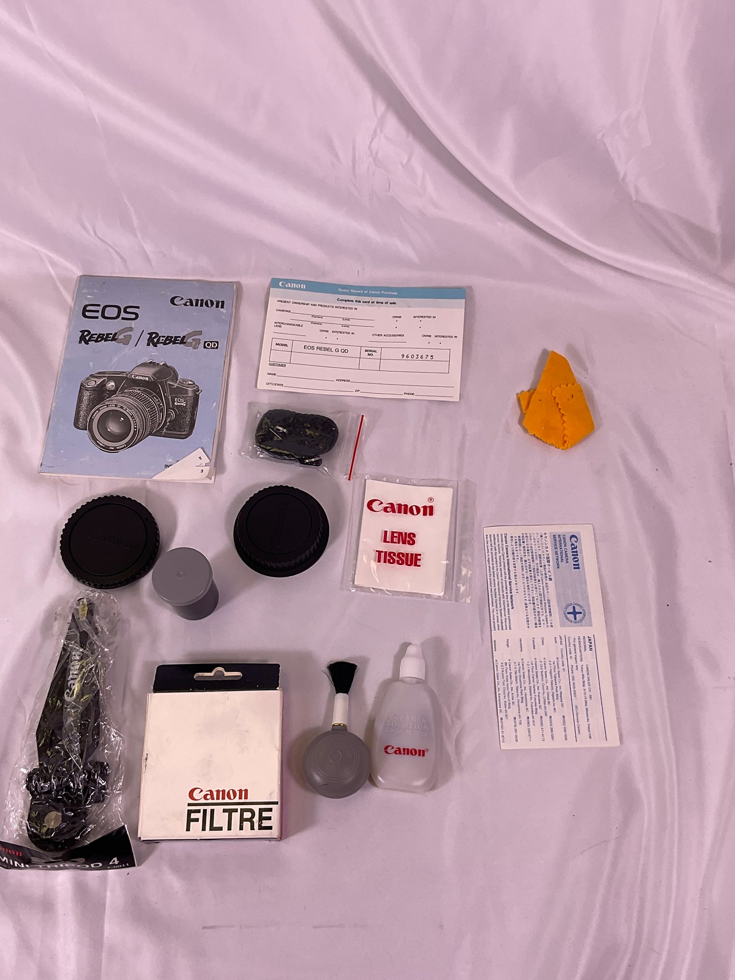 RebelG Canon Camera with Manual For Parts Back Flap Not Closing