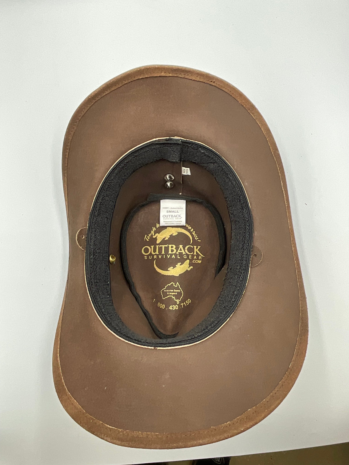 Outback Survivor Brown Suede Cowboy Hat Harley-Davidson Eagle Pin