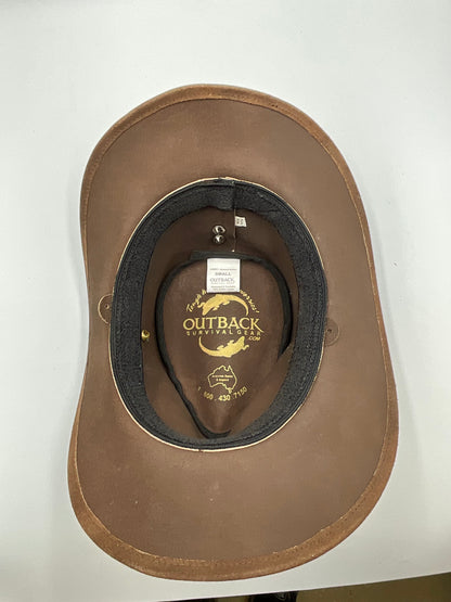 Outback Survivor Brown Suede Cowboy Hat Harley-Davidson Eagle Pin