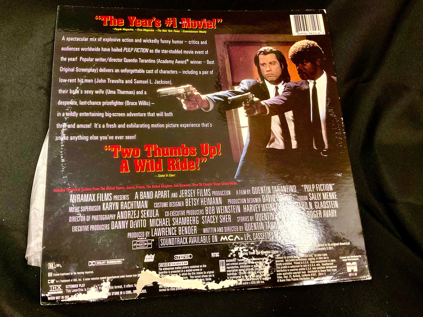 Pulp Fiction Laser Disc Movie