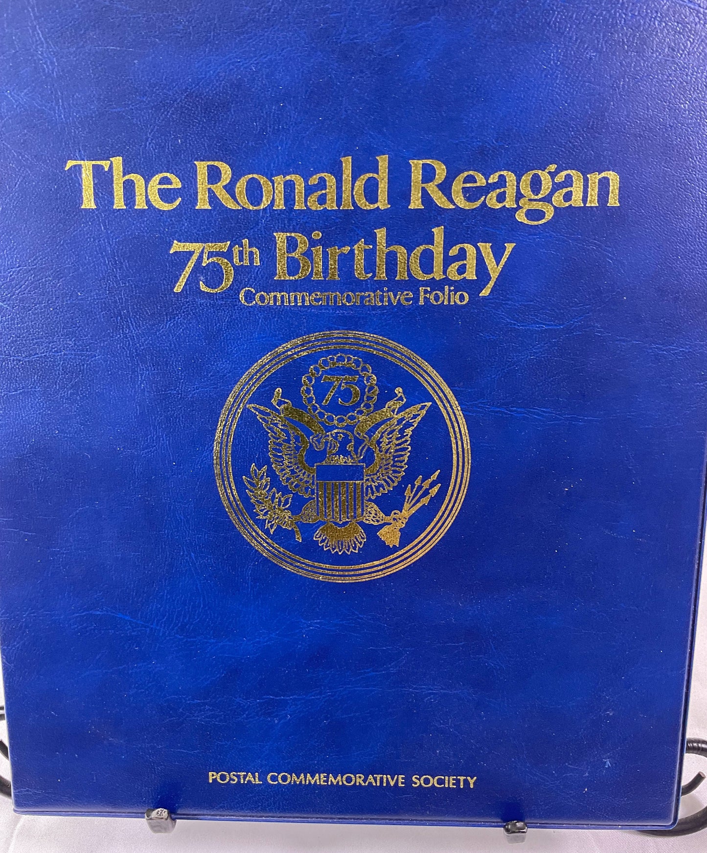 Ronald Reagan 75th Birthday Postal Commemorative Society Stamps and Portrait