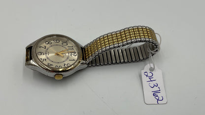 Viewpoint Timex Women's 30mm White Dial Gold Tone Watch