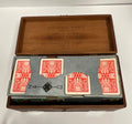 The Bridge World Playing Cards Set Wooden Box Classic Bridge Game Set