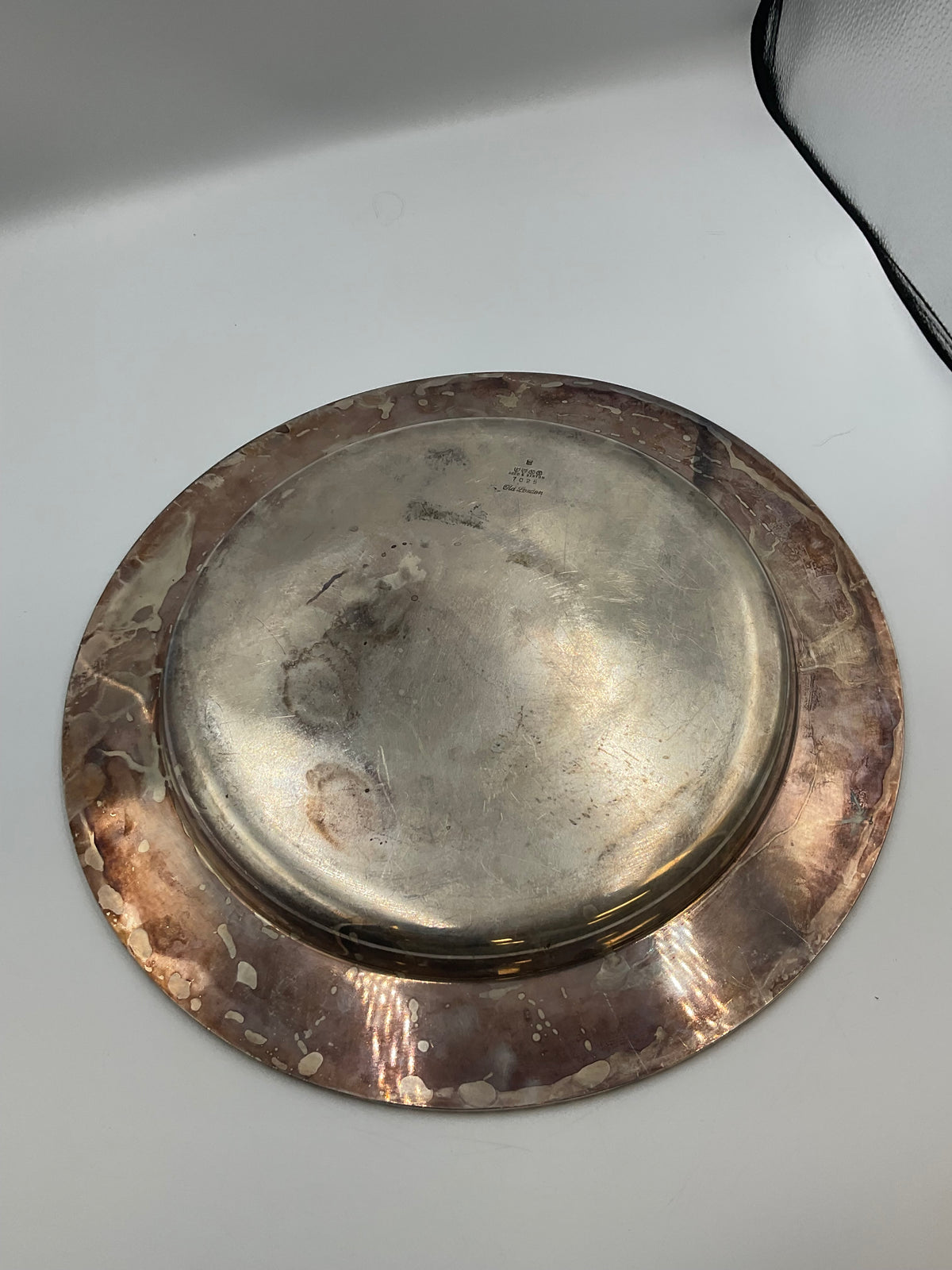 Vintage Reed & Barton Silverplate Round Serving Platter Chop Dish