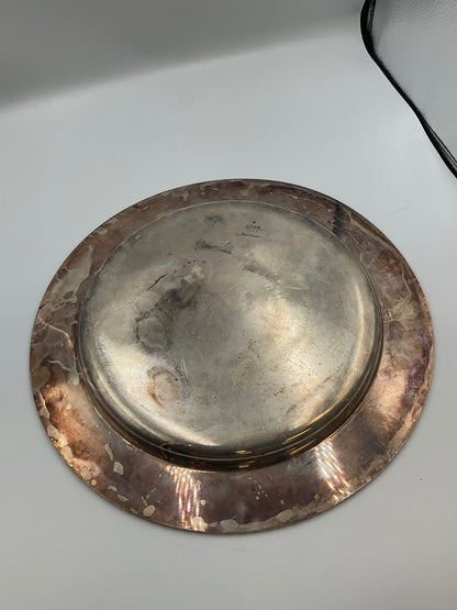 Vintage Reed & Barton Silverplate Round Serving Platter Chop Dish